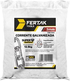 CORRENTE GALV FERTAK 03,0MM 12,5KG