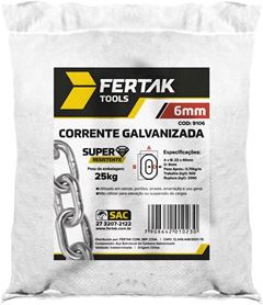 CORRENTE GALV FERTAK 06,0MM 25KG