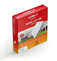 PAINEL OUROLUX LED EMB QUA 18W 6500K BI