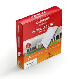 PAINEL OUROLUX LED EMB QUA 12W 6500K BI