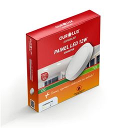 PAINEL OUROLUX LED SOB RED 12W 6500K BI