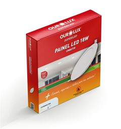 PAINEL OUROLUX LED EMB RED 18W 6500K BI