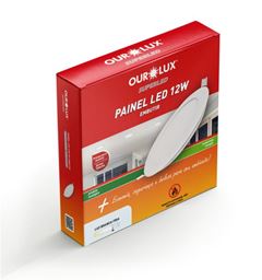 PAINEL OUROLUX LED EMB RED 12W 6500K BI